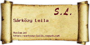 Sárközy Leila névjegykártya